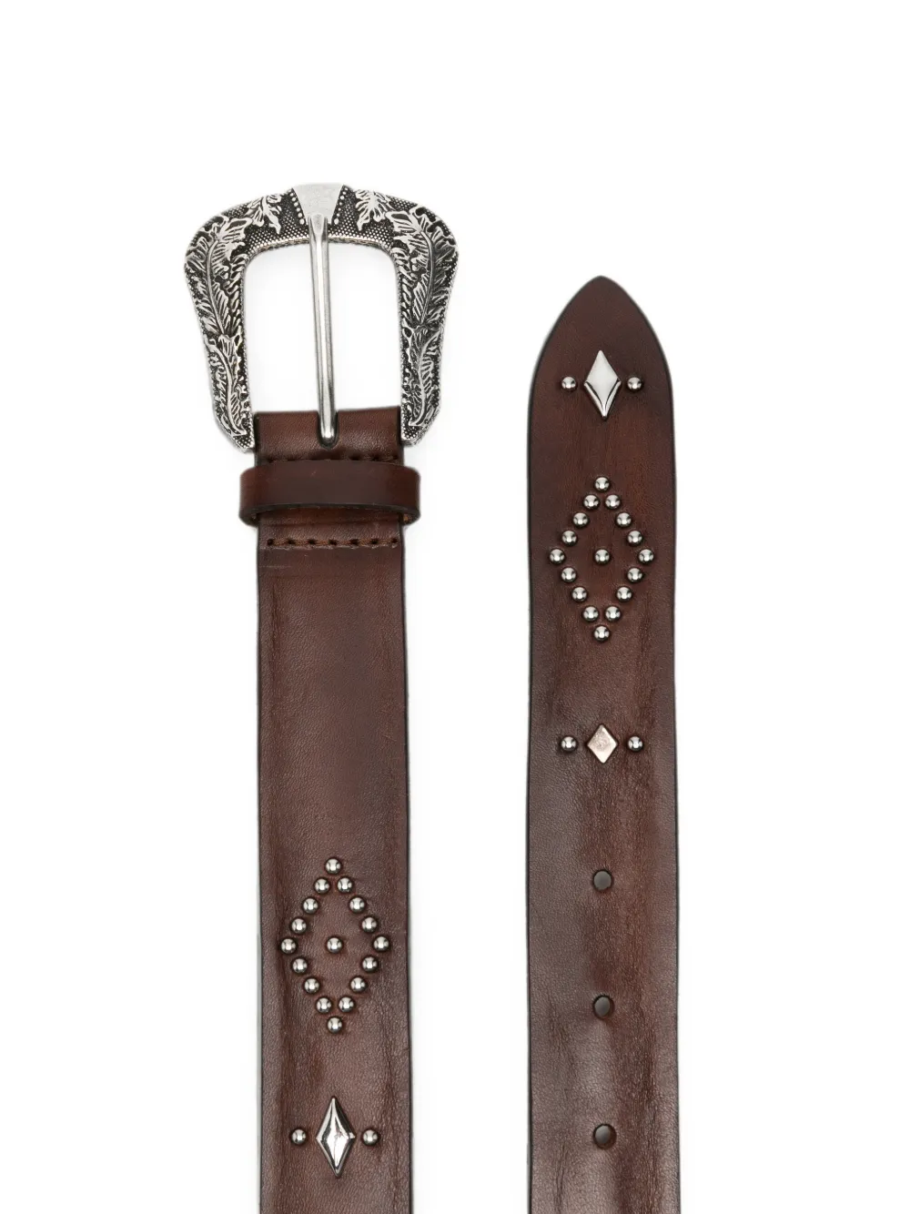Orciani Leren riem Bruin