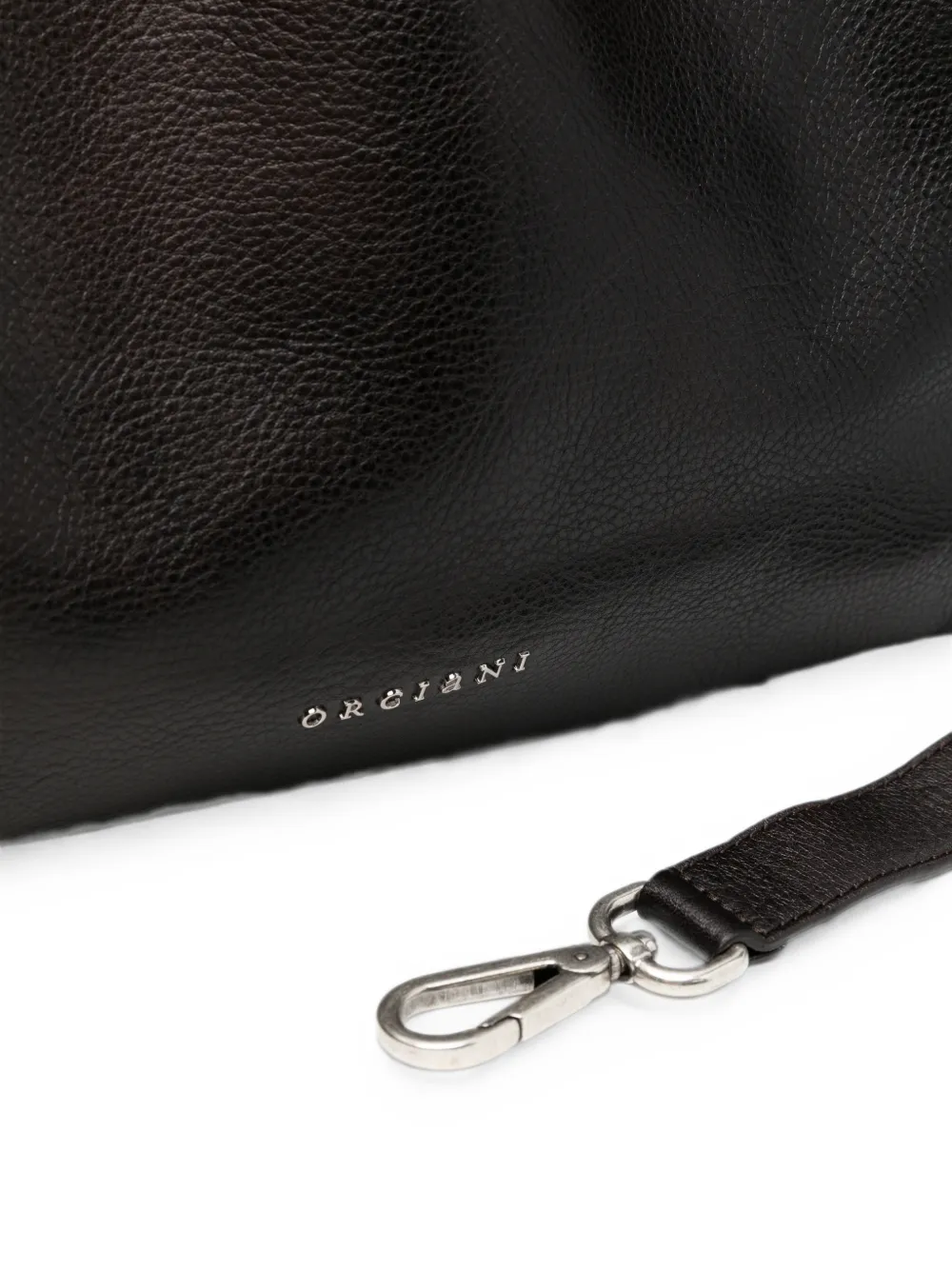 Orciani Leren shopper Bruin