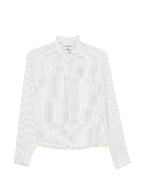Semicouture pinstripe ruffled shirt