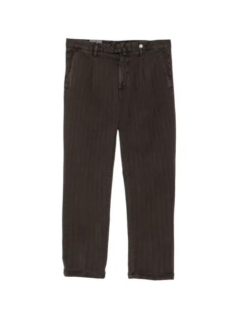 Myths herringbone-pattern pleated trousers