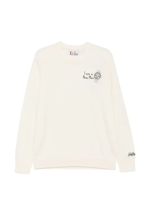 MC2 Saint Barth Watch New Man embroidered crew-neck sweater