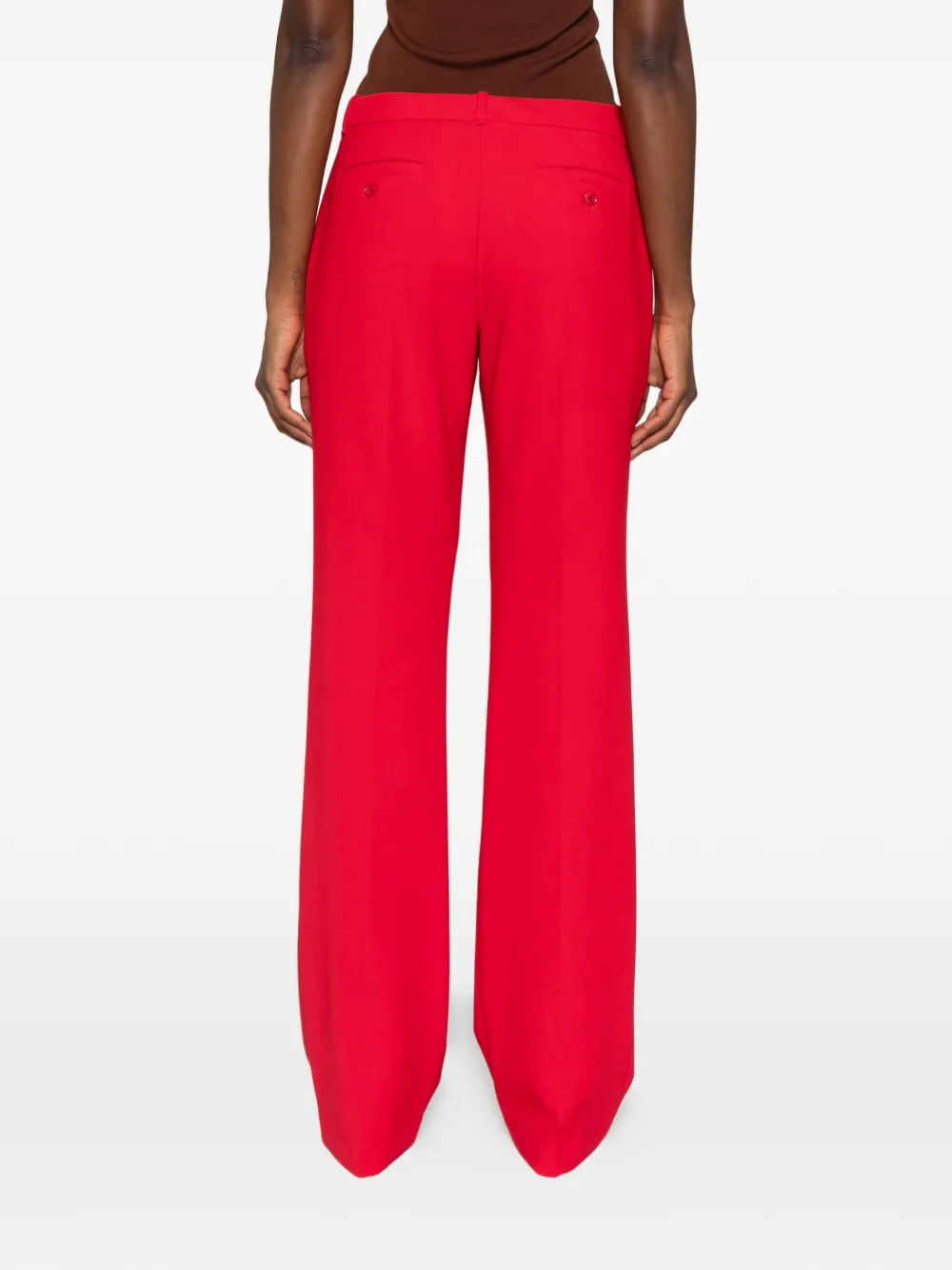 Elisabetta Franchi pressed-crease tailored trousers Rood