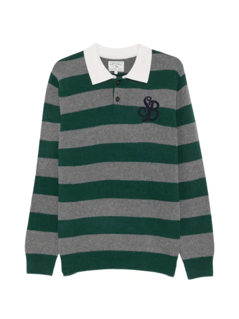 MC2 Saint Barth Belmont striped logo-embroidered sweater