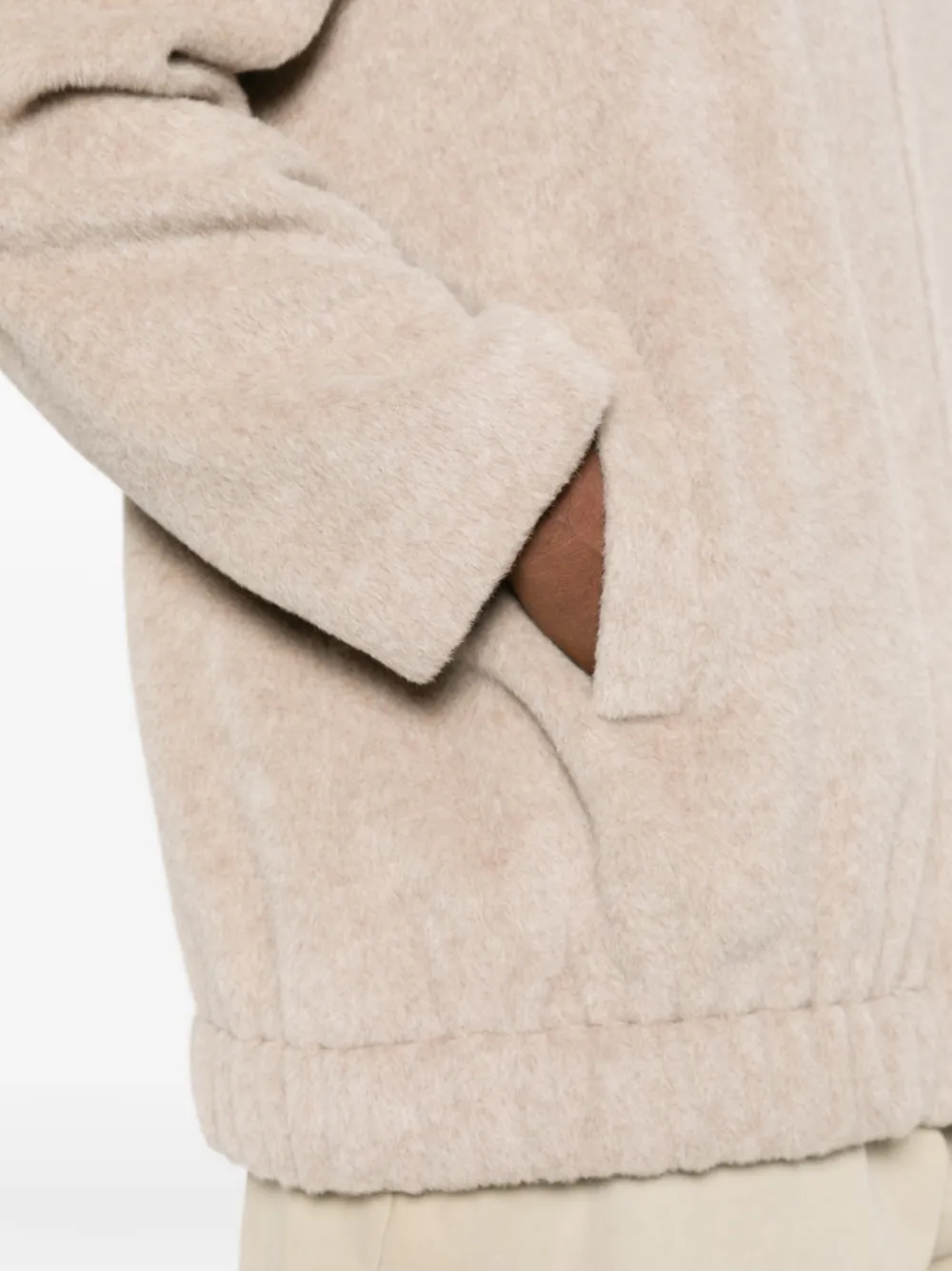 Antonelli zip-up bomber jacket Beige