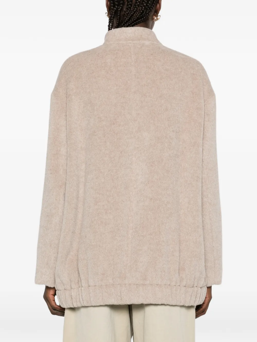 Antonelli zip-up bomber jacket Beige