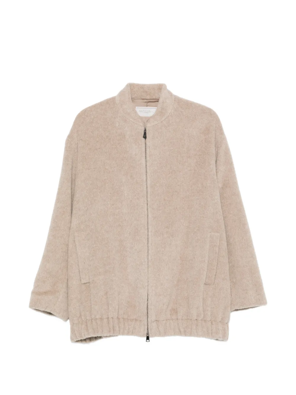 Antonelli zip-up bomber jacket - Nude