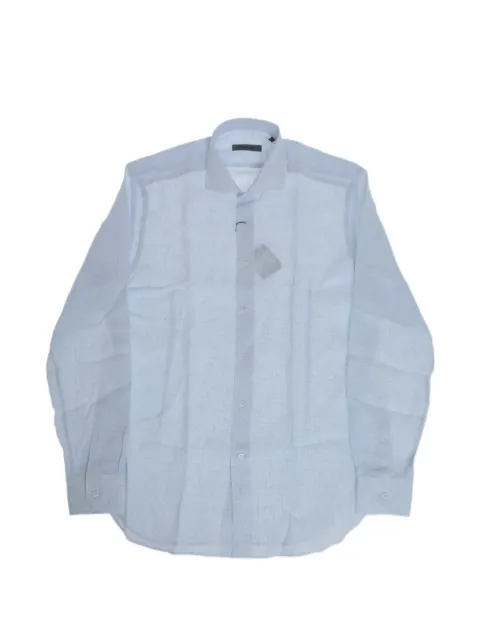 Corneliani french-collar linen shirt