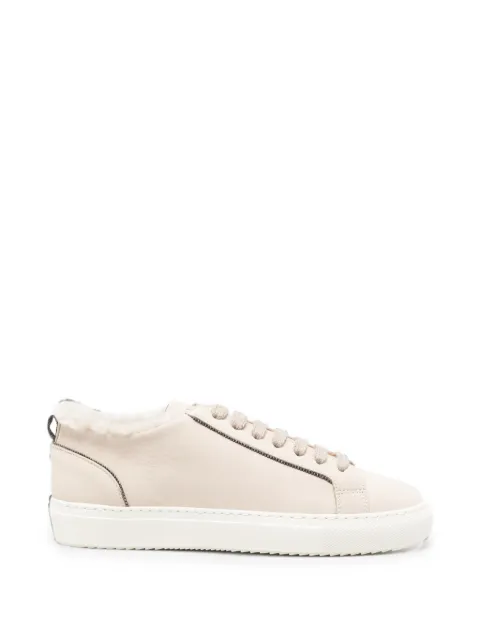 Doucal's shearling-trim sneakers