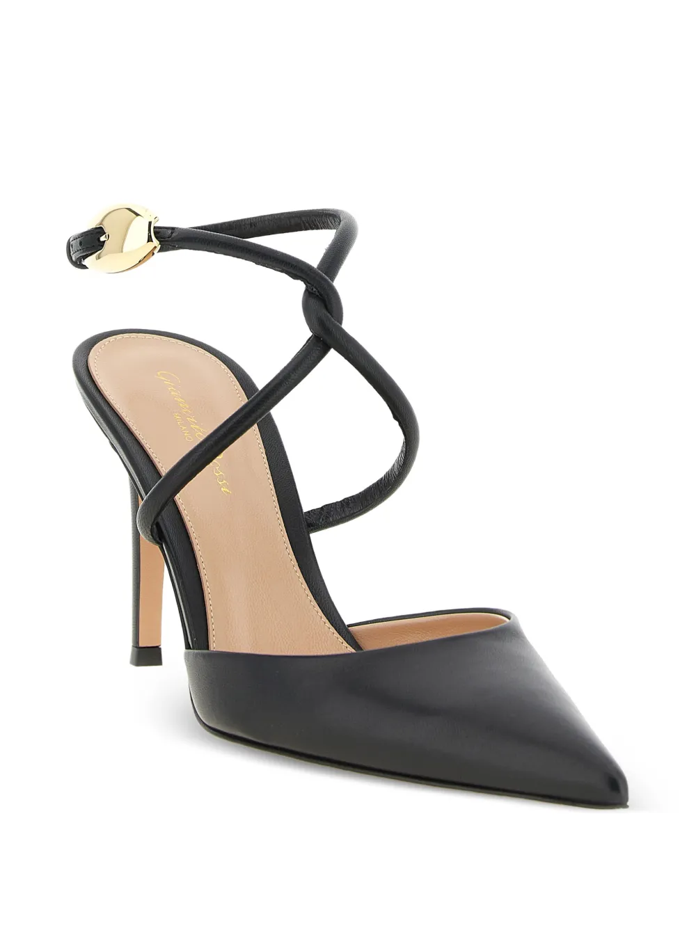 Gianvito Rossi Jungle Mamba asymmetric pumps Zwart