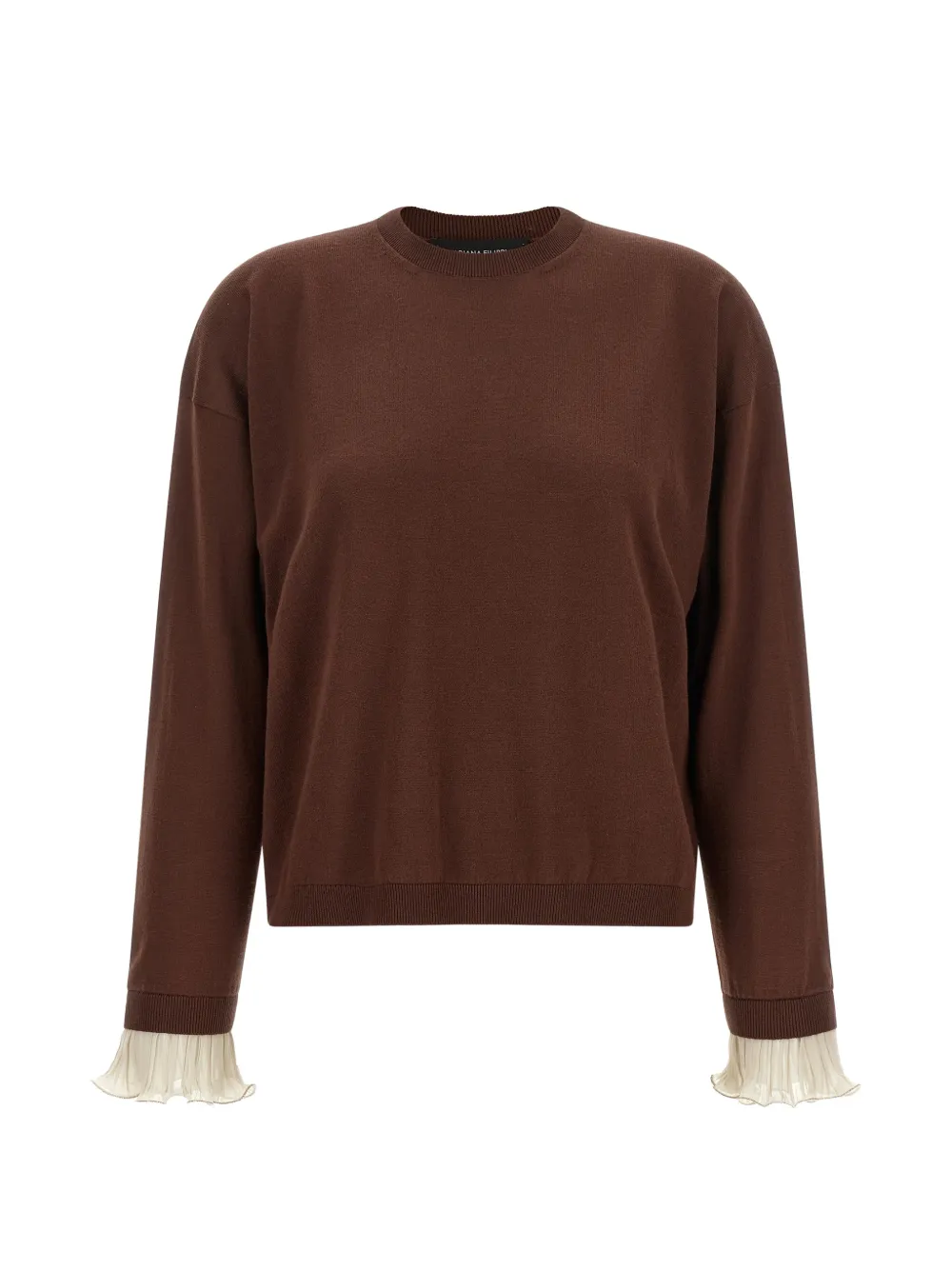 Fabiana Filippi pleated-cuff sweater - Marrone