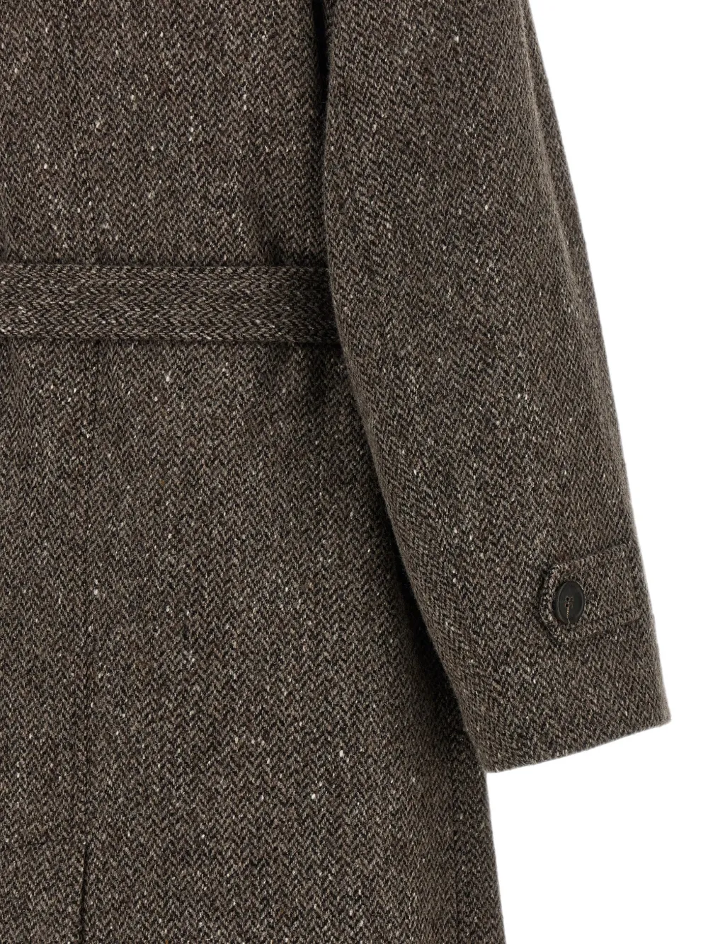 Brunello Cucinelli Sparkling jas met chevron-patroon Bruin