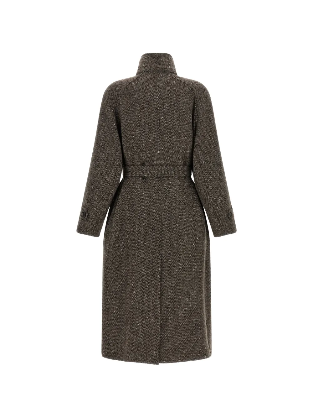 Brunello Cucinelli Sparkling jas met chevron-patroon Bruin