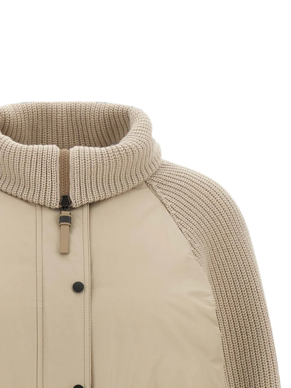 Brunello Cucinelli Monile ribgebreid jack Beige