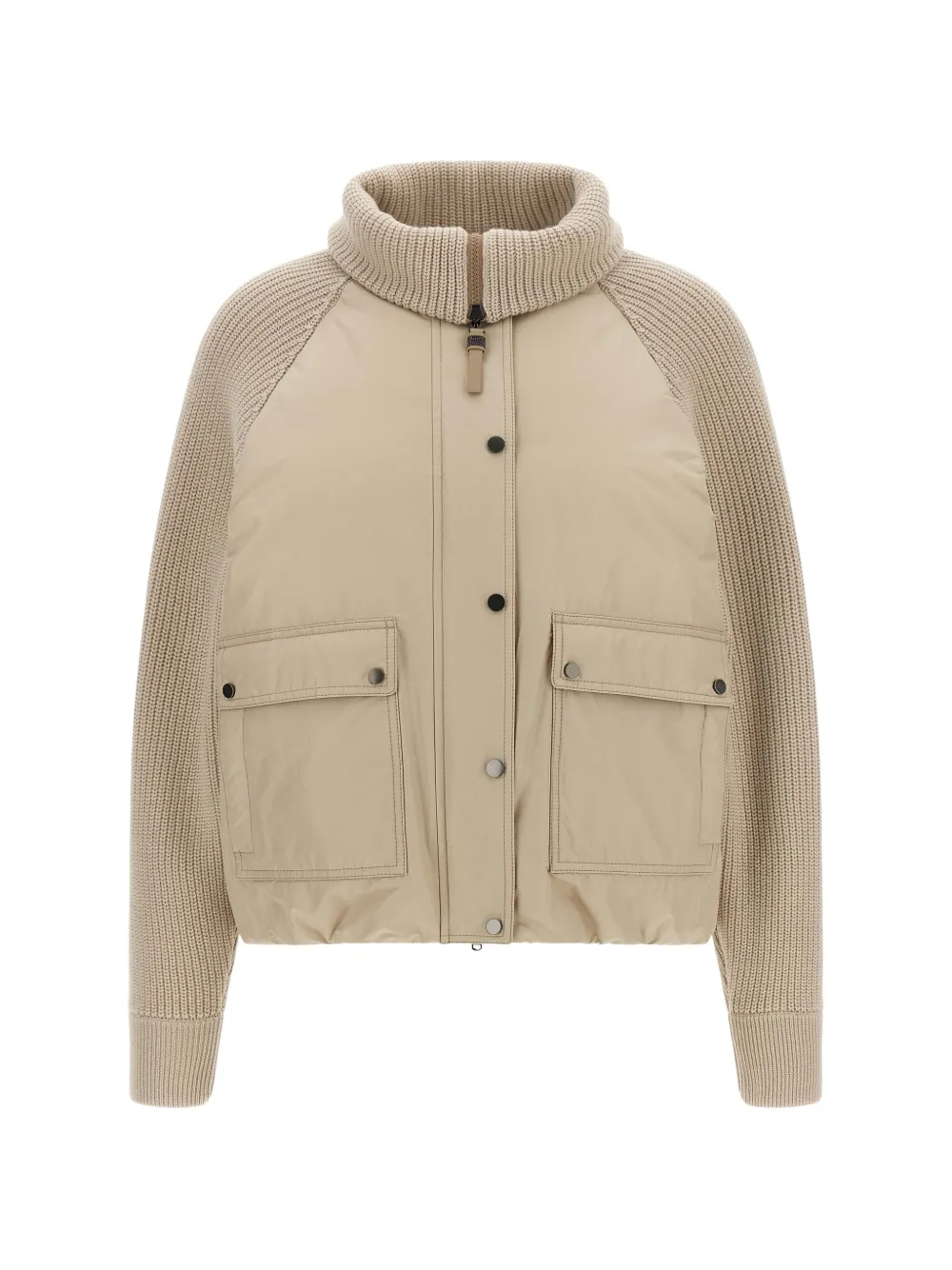 Brunello Cucinelli Monile ribbed-knit jacket - Nude