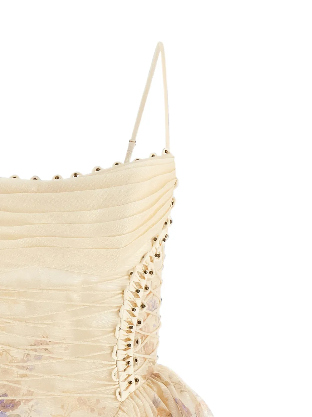 ZIMMERMANN Alchemy mini-jurk met bloemenprint Beige