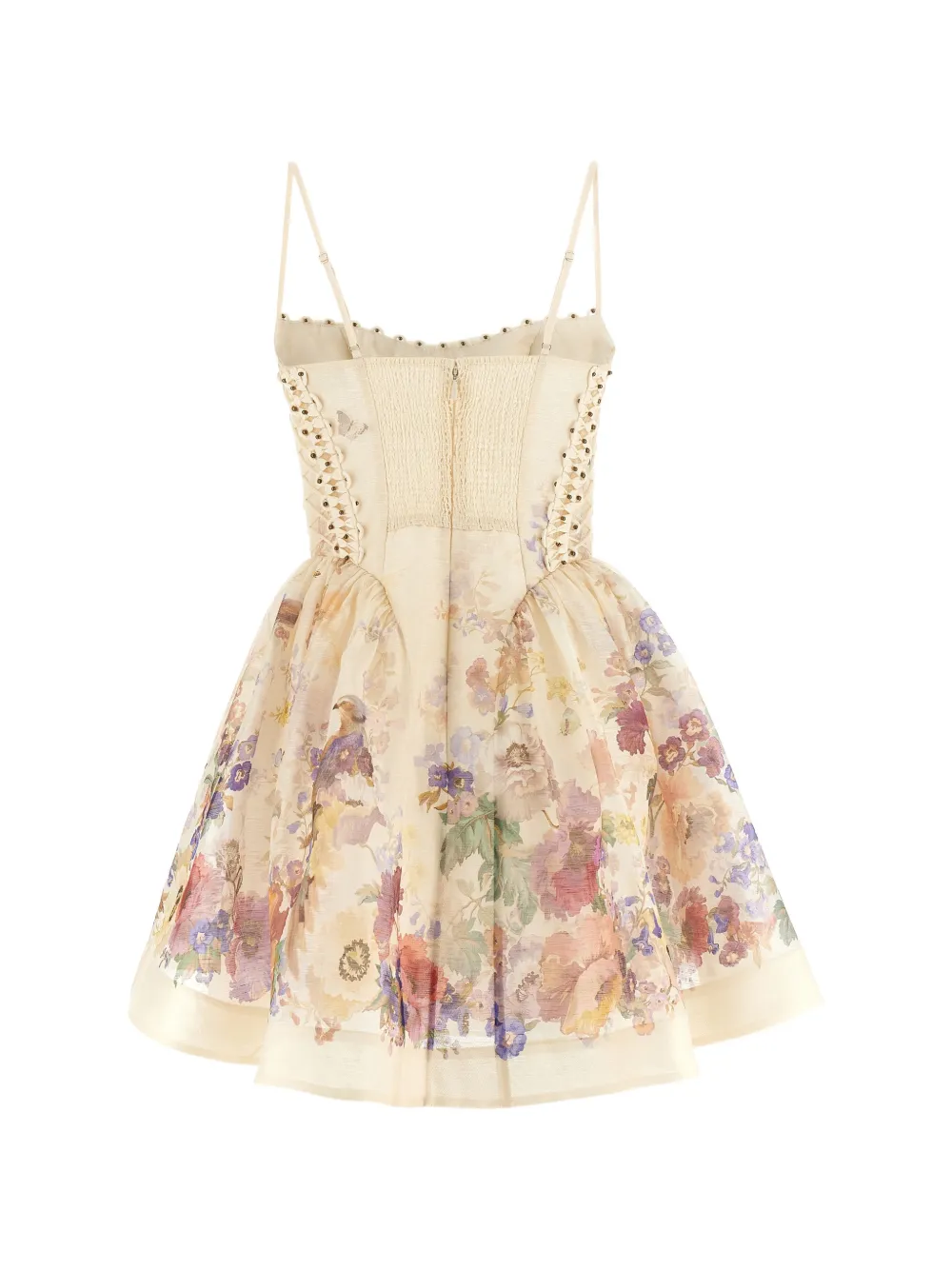 ZIMMERMANN Alchemy mini-jurk met bloemenprint Beige