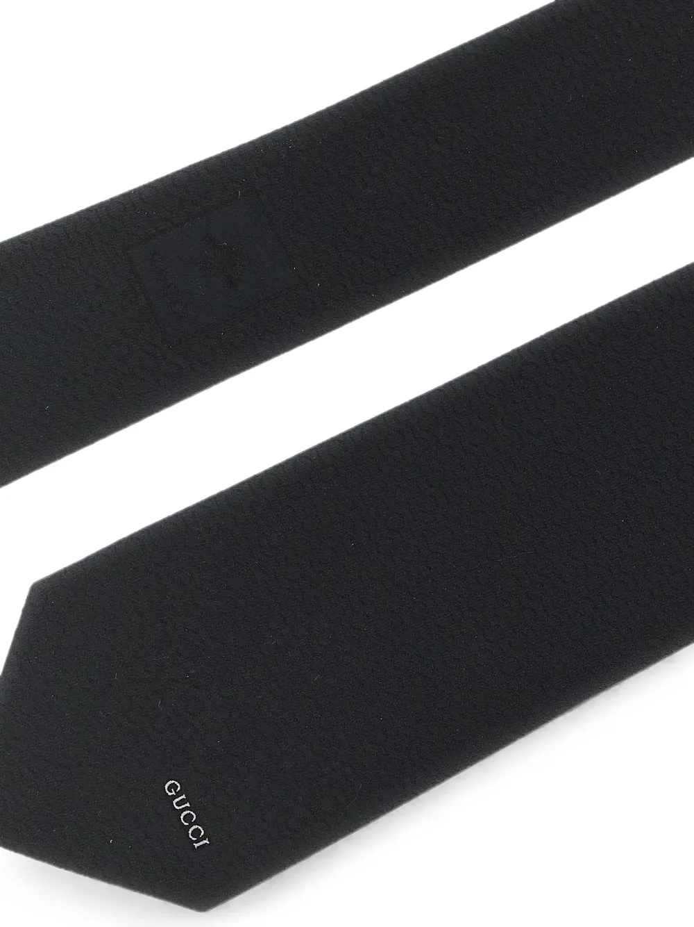 Gucci Morsetto zijden stropdas met jacquard Zwart