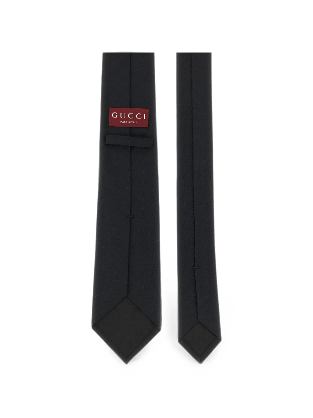 Gucci Morsetto zijden stropdas met jacquard Zwart