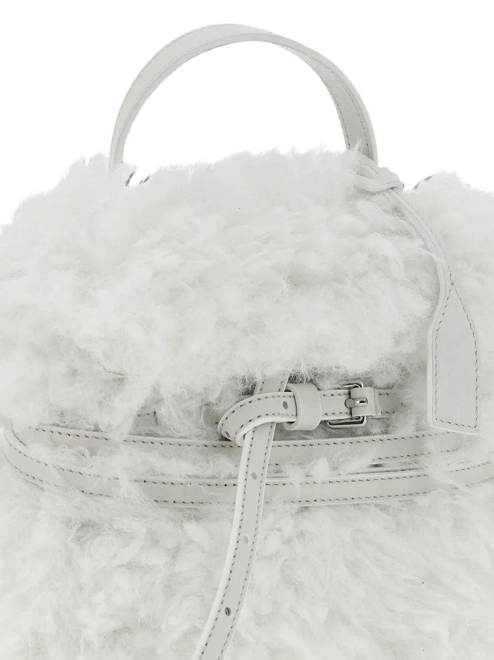 Moschino Kleine Tie Me lammy shopper Wit