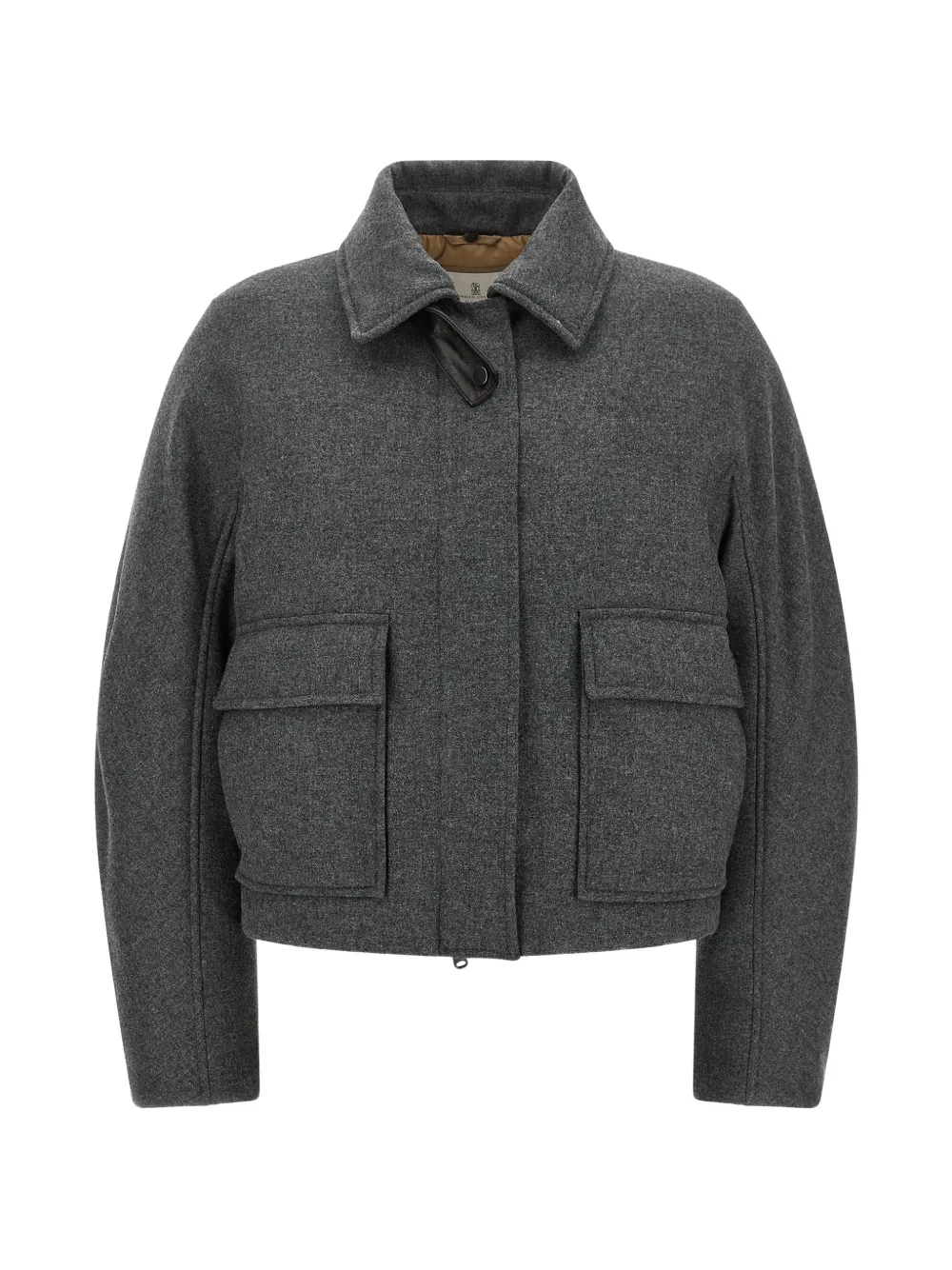 Brunello Cucinelli Jack met lammy kraag Grijs