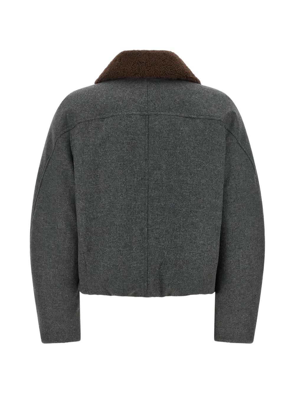 Brunello Cucinelli Jack met lammy kraag Grijs