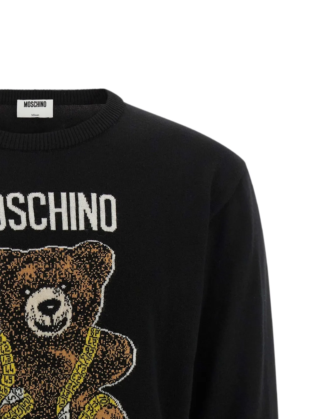 Moschino Trui met teddybeer-print Zwart