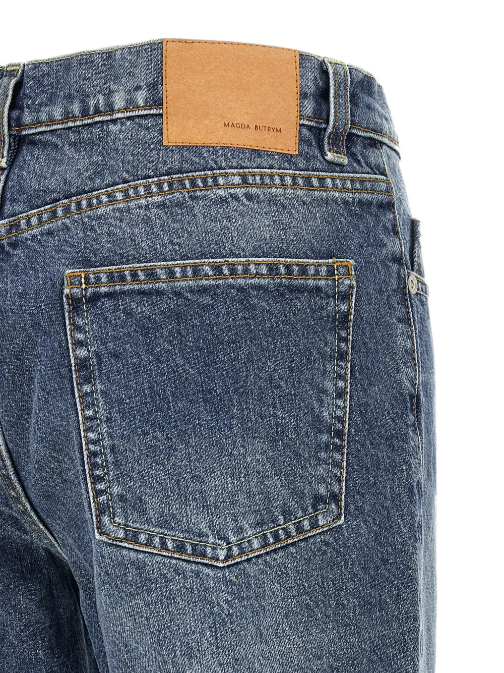 Magda Butrym Low-waist jeans met franje Blauw