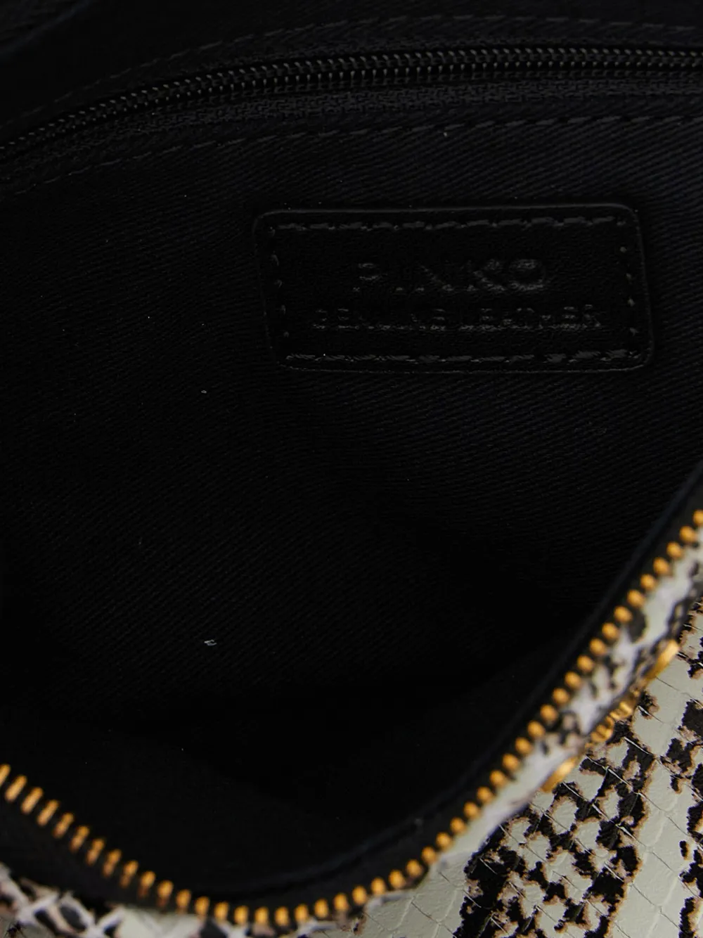 PINKO Love Birds crossbodytas met slangen-effect Grijs