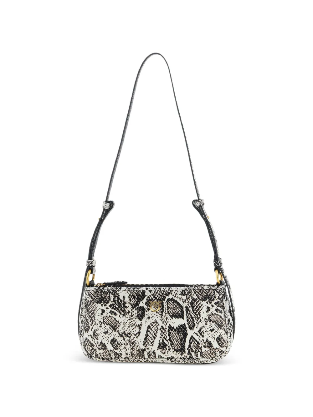 PINKO Love Birds snake-effect cross body bag - Grau