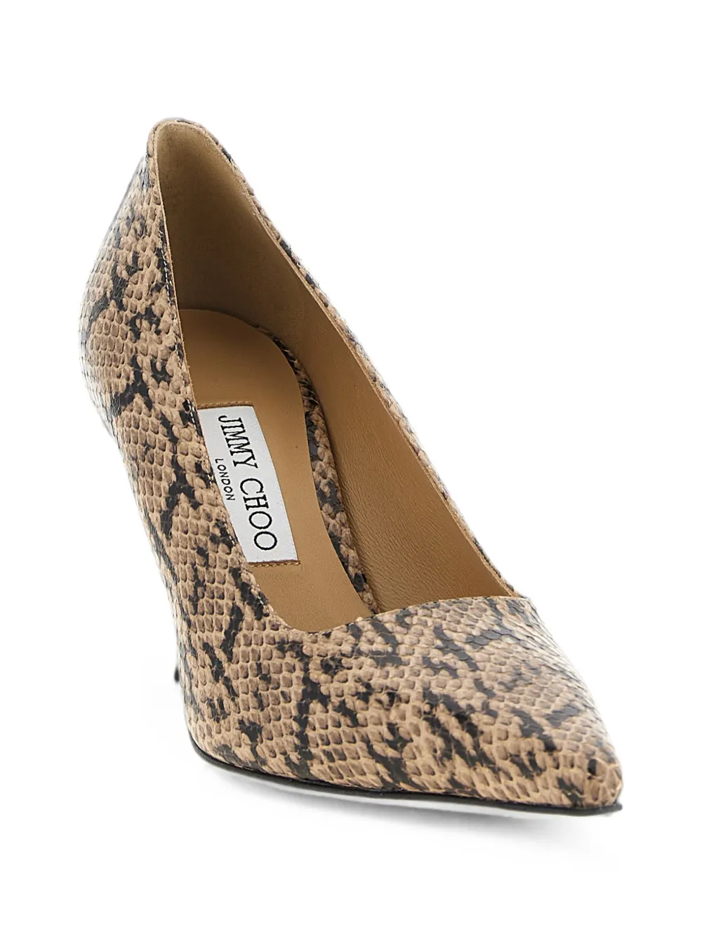 Jimmy Choo Ixia snake-effect pumps Beige
