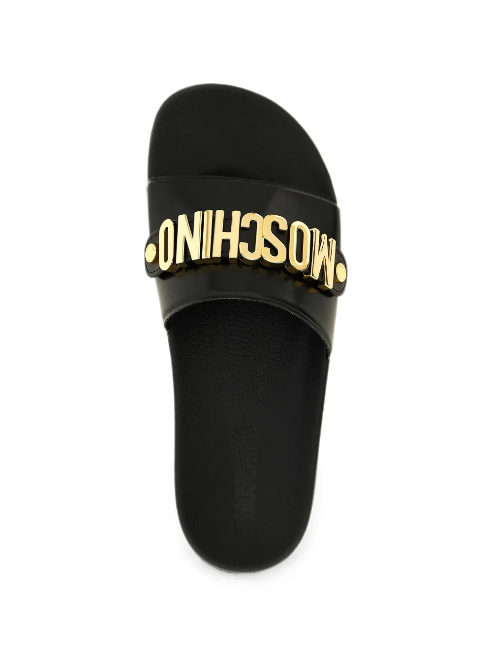 Moschino logo-lettering Pool slides Zwart