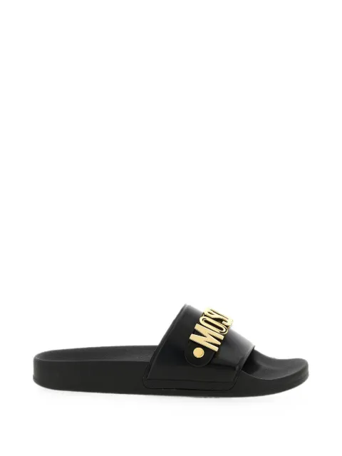 Moschino logo-lettering Pool slides