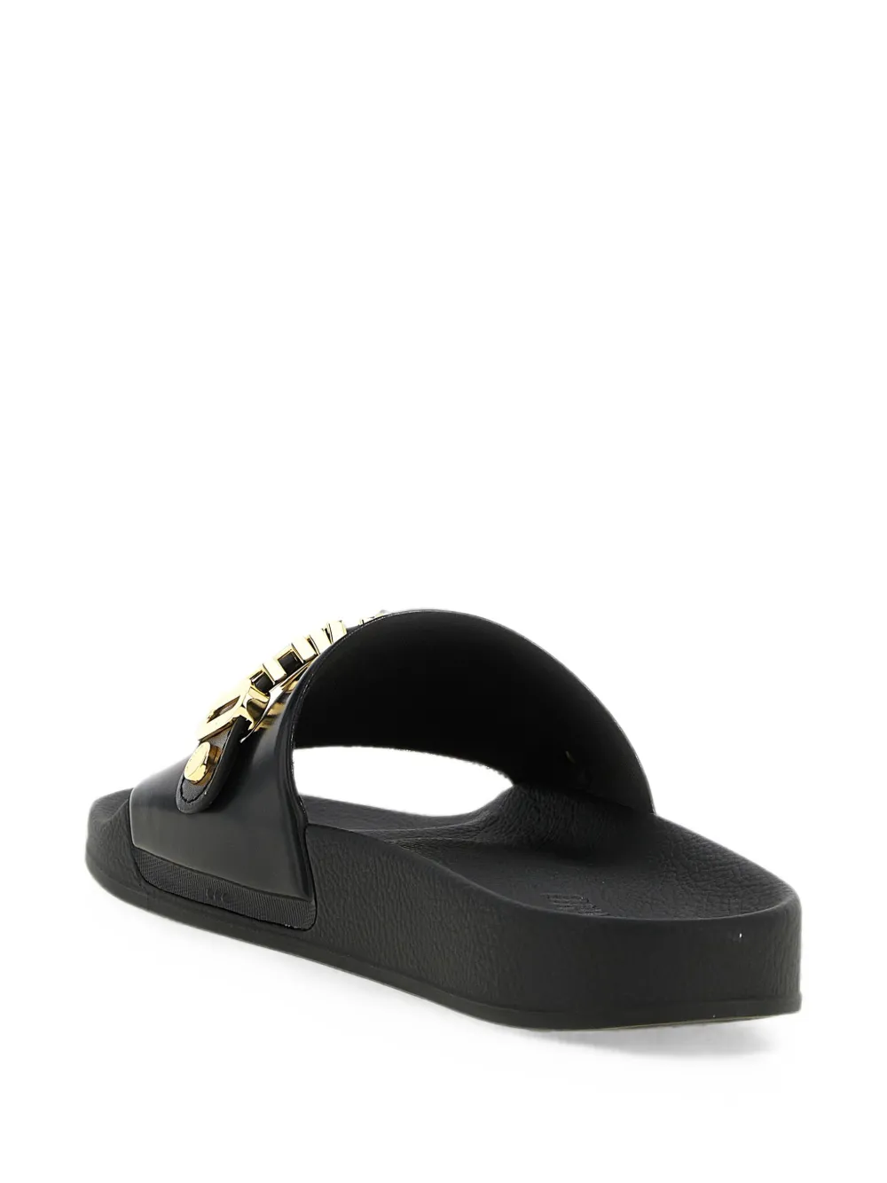Moschino logo-lettering Pool slides Zwart