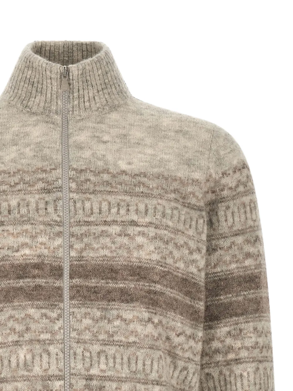 Brunello Cucinelli Nordic vest met jacquard Beige