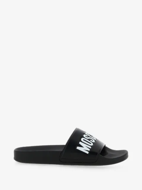 Moschino logo-embossed slides