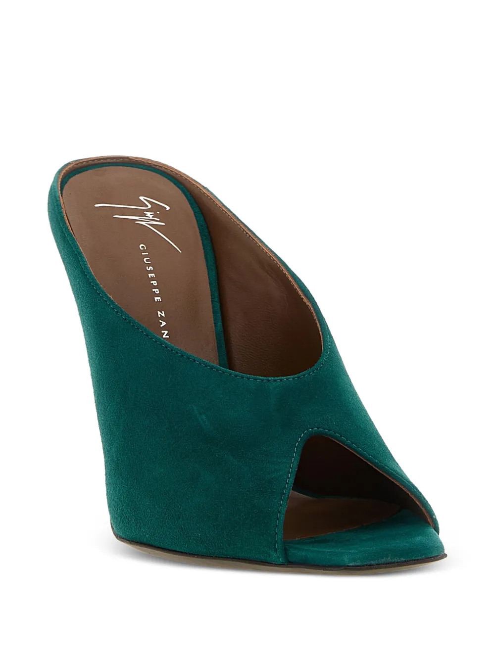 Giuseppe Zanotti Intriigo Cluedo suede sandals Groen