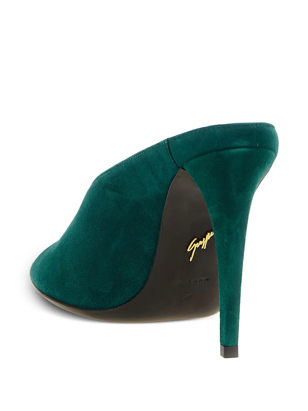 Giuseppe Zanotti Intriigo Cluedo suede sandals Groen