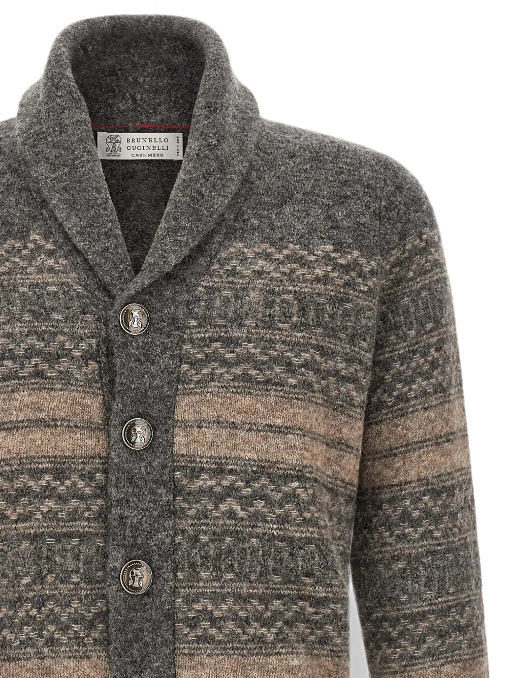 Brunello Cucinelli Nordic vest met jacquard Grijs