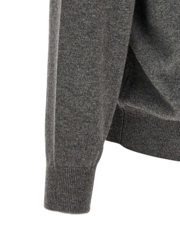 Brunello Cucinelli ハーフジップ カシミアセーター | グレー