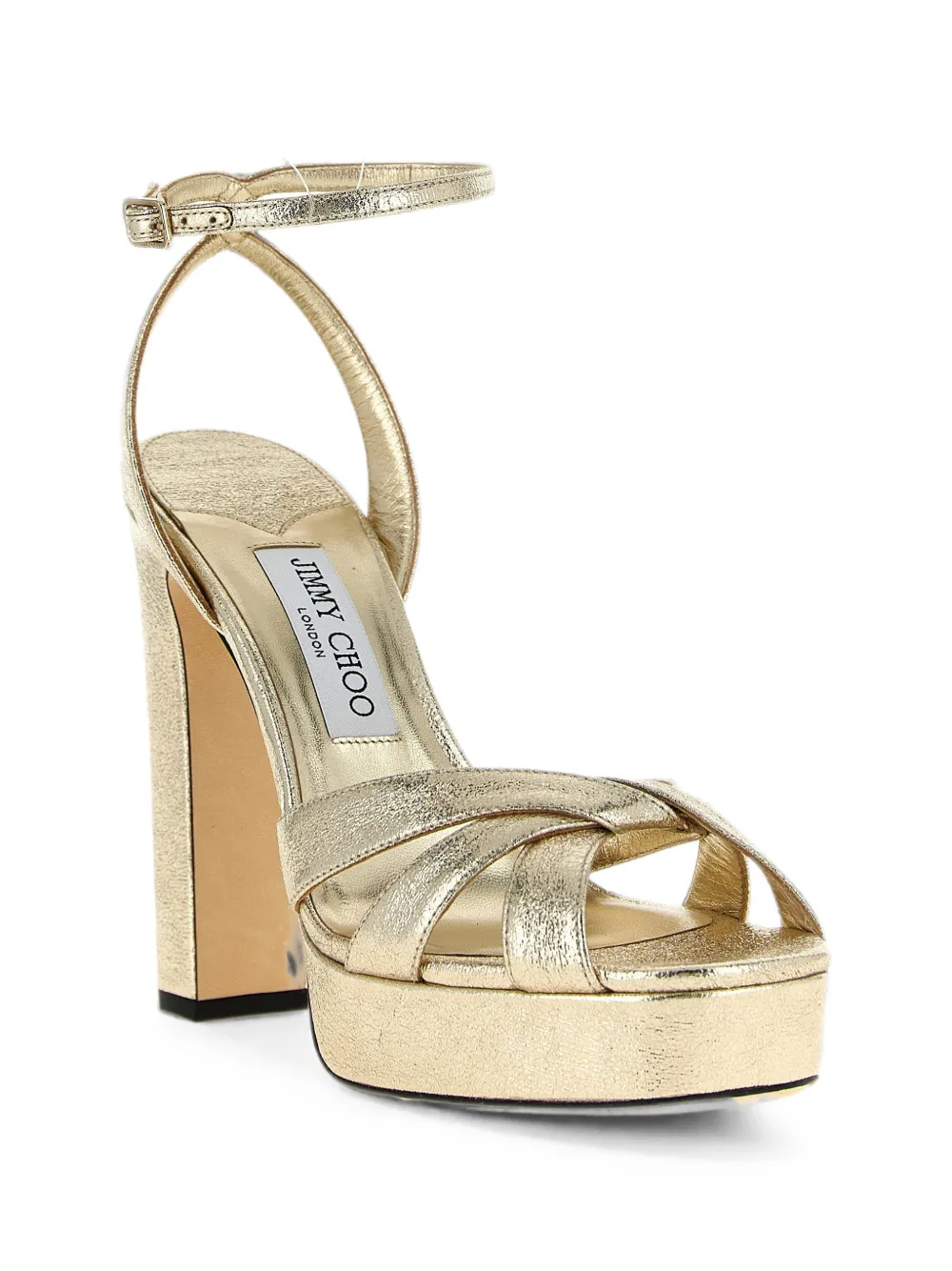 Jimmy Choo Kove crossover platform sandals Goud