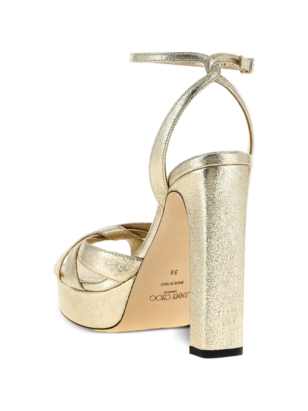 Jimmy Choo Kove crossover platform sandals Goud