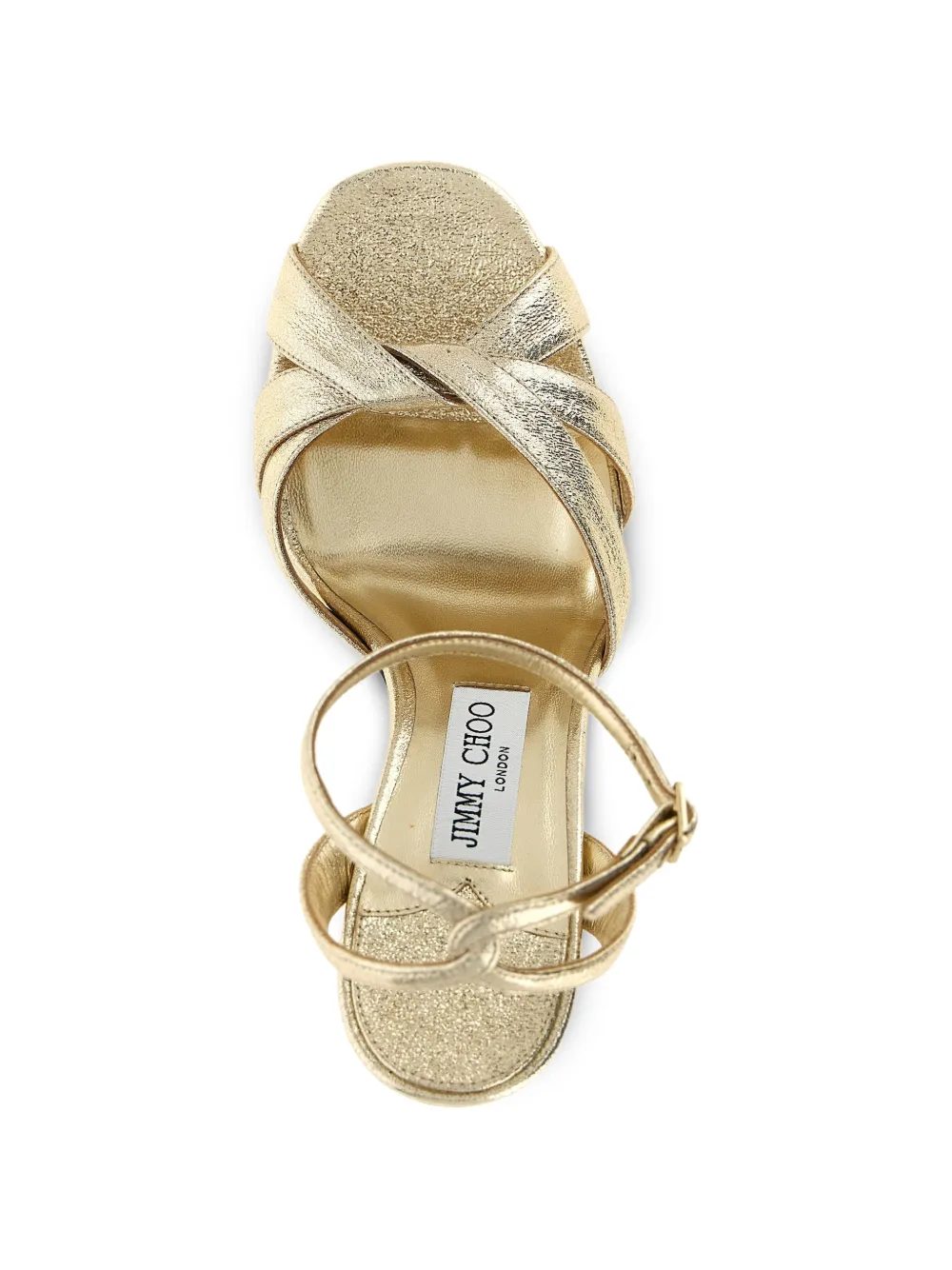 Jimmy Choo Kove crossover platform sandals Goud