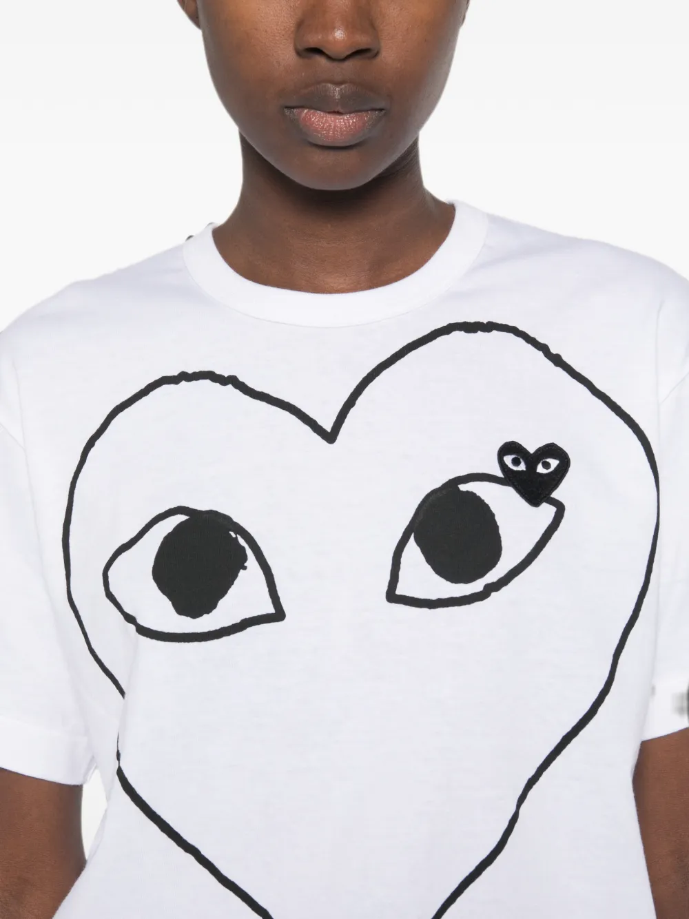 Comme Des Garçons Play T-shirt met hartprint Wit
