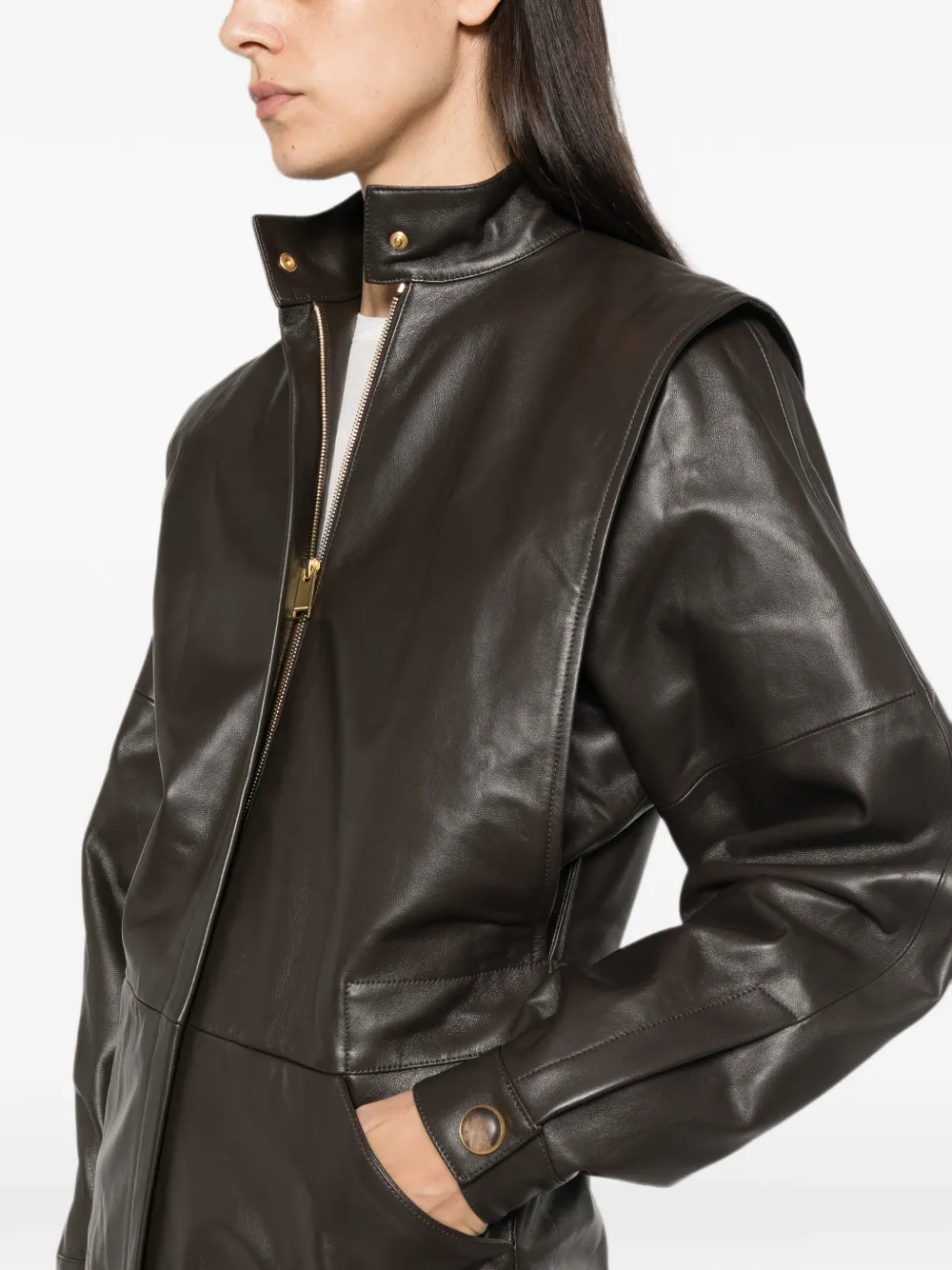 DARKPARK Gianna leather jacket Bruin