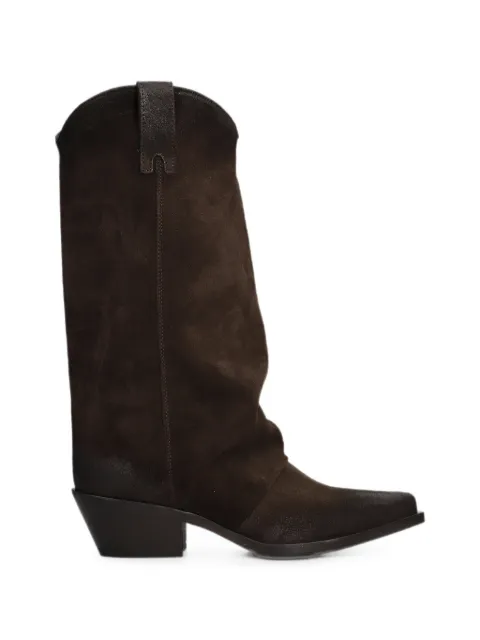 Metisse calf suede western-style boots