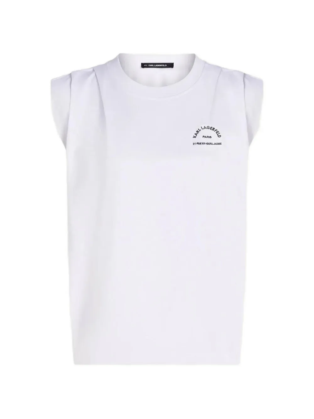 Karl Lagerfeld logo-print sleeveless tank top - Bianco