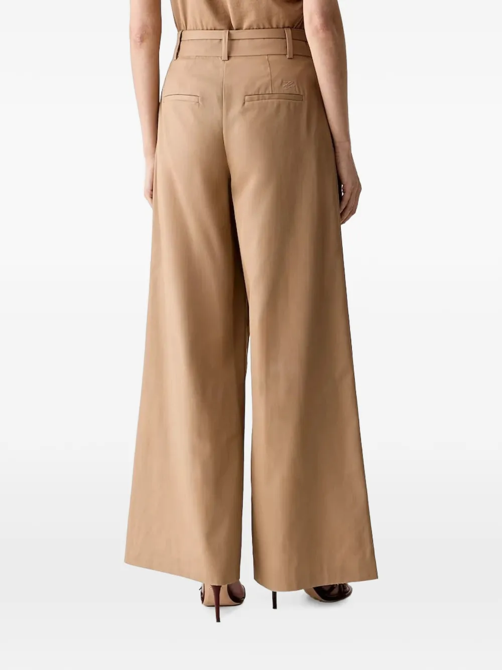 Karl Lagerfeld Plooibroek met ceintuur Beige