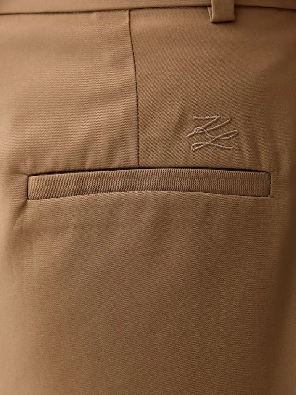 Karl Lagerfeld Plooibroek met ceintuur Beige