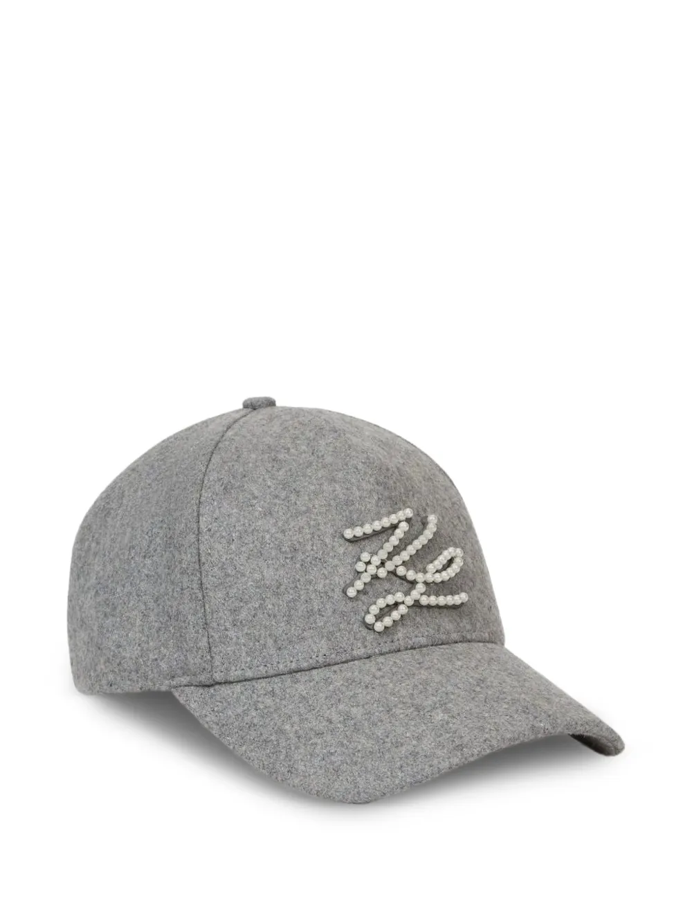 Karl Lagerfeld Autograph Baseballkappe mit Perlen - Grau