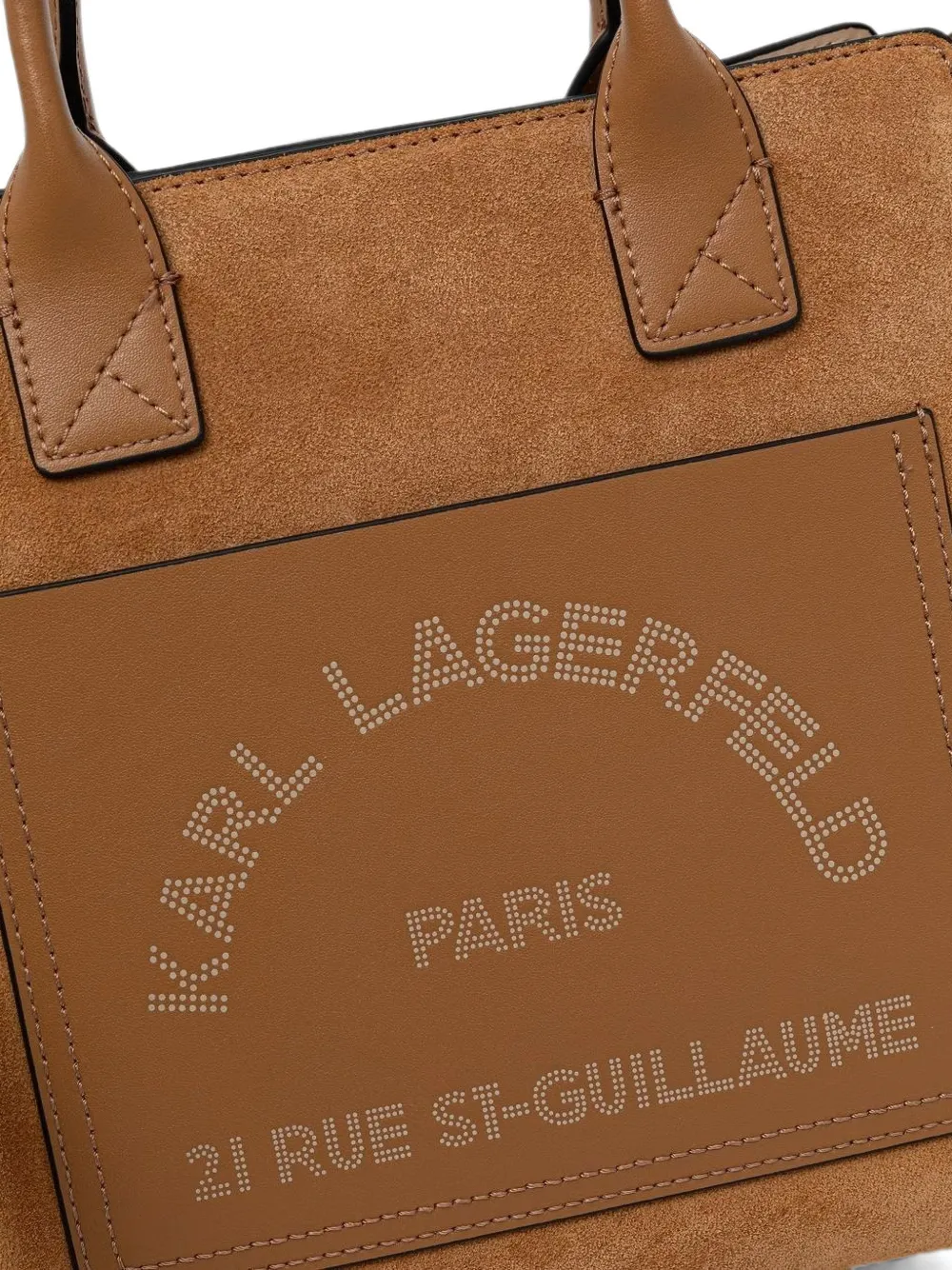 Karl Lagerfeld Kleine K Daily shopper met logo-patch Bruin